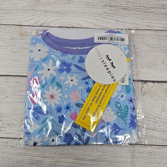 NIB Little Sleepies Winter Floral Two Piece Pajama Set Size 2T - Picture 1 of 3